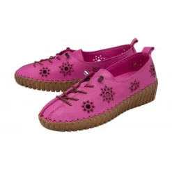 Raspberry Leather Kristen Slip-On Shoes | Lotus -Lotus Sale raspberry leather kristen slip on shoes lotus p13746 33270 medium