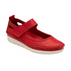 Lotus Sale 58 Red Leather Keryn Flat Shoes | Lotus