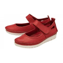 Lotus Sale -Lotus Sale red leather keryn flat shoes lotus p13632 33306 medium