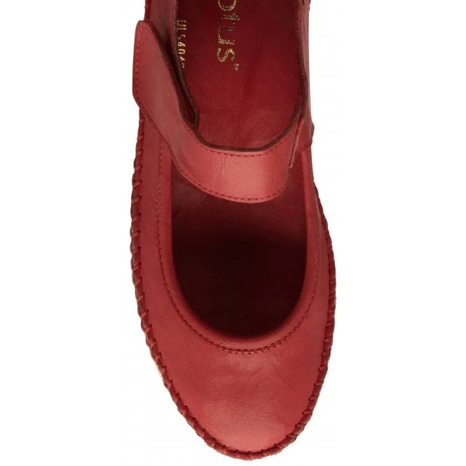 Red Leather Keryn Flat Shoes | Lotus 4 Red Leather Keryn Flat Shoes | Lotus - Image 4
