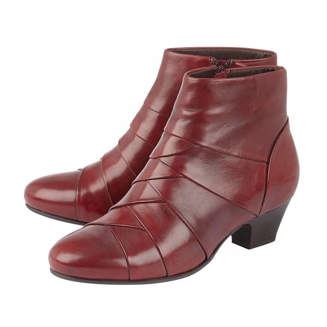 Red Leather Tara Ankle Boots | Lotus 2 Red Leather Tara Ankle Boots | Lotus - Image 2