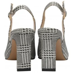 Silver Check Print Oti Slingback Court Shoes | Lotus -Lotus Sale silver check print oti slingback court shoes lotus p13768 33223 medium