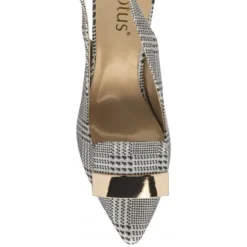 Silver Check Print Oti Slingback Court Shoes | Lotus -Lotus Sale silver check print oti slingback court shoes lotus p13768 33224 medium