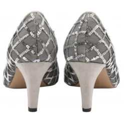 Silver Lucia Patterned Court Shoes | Lotus -Lotus Sale silver lucia patterned court shoes lotus p13500 32262 medium