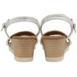 Silver Nantes Open-Toe Wedge Sandals | Lotus -Lotus Sale silver nantes open toe wedge sandals lotus p13775 32859 medium