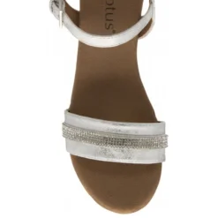 Silver Nantes Open-Toe Wedge Sandals | Lotus -Lotus Sale silver nantes open toe wedge sandals lotus p13775 32860 medium