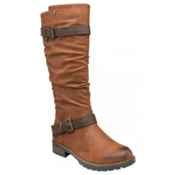 Tan & Brown Robin Knee High Boots | Lotus
