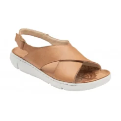 Tan Leather Gianna Open-Toe Sandals | Lotus