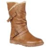 Tan Leather Jolanda Mid-Calf Boots | Lotus