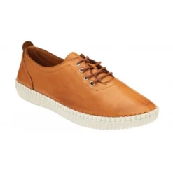 Tan Leather Juliana Lace-Up Shoes | Lotus