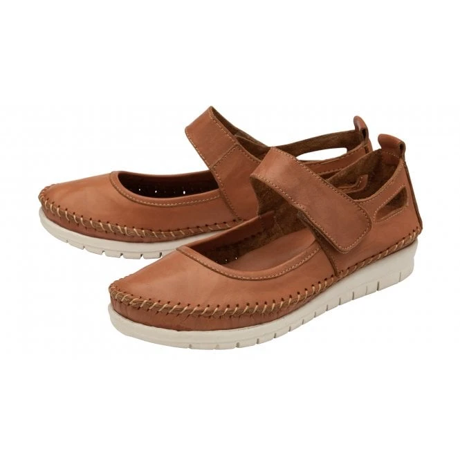 Tan Leather Keryn Flat Shoes | Lotus 2 Tan Leather Keryn Flat Shoes | Lotus - Image 2