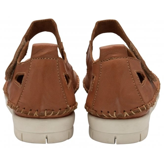 Tan Leather Keryn Flat Shoes | Lotus 3 Tan Leather Keryn Flat Shoes | Lotus - Image 3