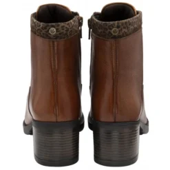 Tan Leather & Leopard-Print Boston Ankle Boots | Lotus -Lotus Sale tan leather leopard print boston ankle boots lotus p13429 31938 medium