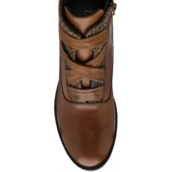 Tan Leather & Leopard-Print Boston Ankle Boots | Lotus -Lotus Sale tan leather leopard print boston ankle boots lotus p13429 31939 medium