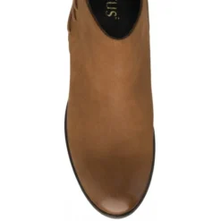 Tan Leather & Leopard-Print Leather Etta Zip-Up Ankle Boots | Lotus -Lotus Sale tan leather leopard print leather etta zip up ankle boots lotus p13430 32103 medium