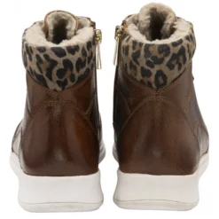 Tan Leather & Leopard-Print Saskia High Top Trainers | Stressless By Lotus -Lotus Sale tan leather leopard print saskia high top trainers stressless by lotus p13416 32374 medium