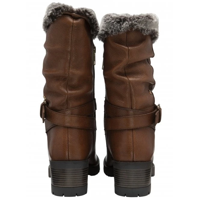 Tan Leather Sarah Mid-Calf Boots | Stressless By Lotus 3 Tan Leather Sarah Mid-Calf Boots | Stressless By Lotus - Image 3