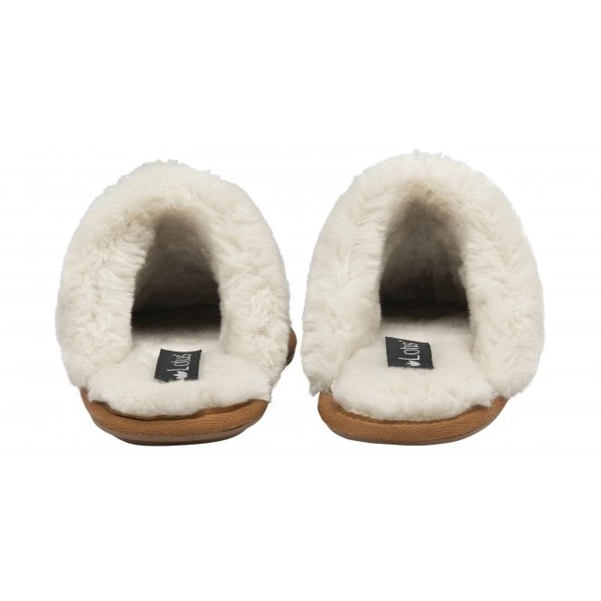 Tan Suede Cressida Mule Slippers | Lotus 3 Tan Suede Cressida Mule Slippers | Lotus - Image 3