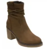 Tan Textile Danica Heeled Ankle Boots | Lotus