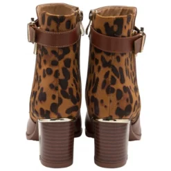 Tan Textile & Leopard-Print Monica Heeled Ankle Boots | Lotus 6 Tan Textile & Leopard-Print Monica Heeled Ankle Boots | Lotus -Lotus Sale tan textile leopard print monica heeled ankle boots lotus p13481 32294 medium