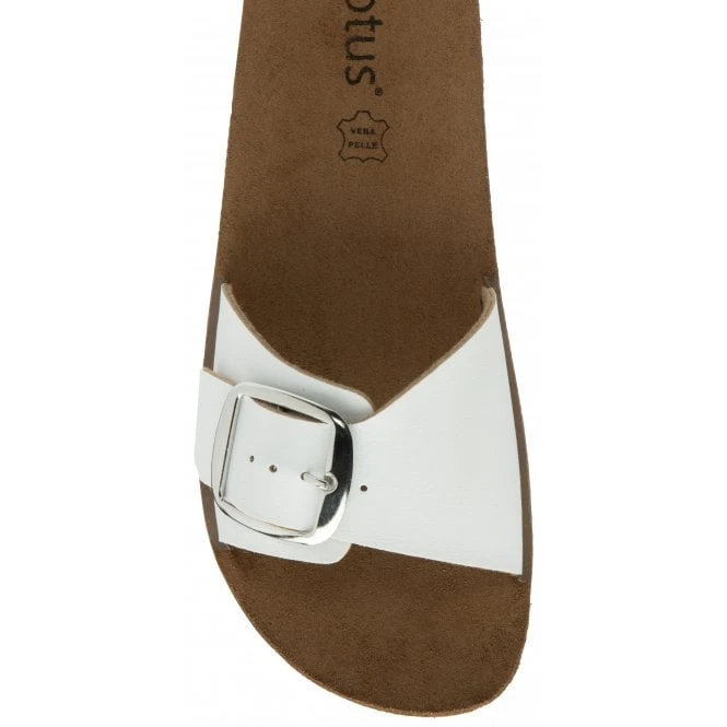 White Dasha Open-Toe Mule Sandals | Lotus 4 White Dasha Open-Toe Mule Sandals | Lotus - Image 4