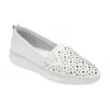 White Leather Francesca Slip-On Shoes | Lotus