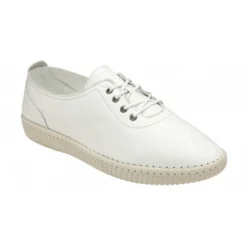 White Leather Juliana Lace-Up Shoes | Lotus