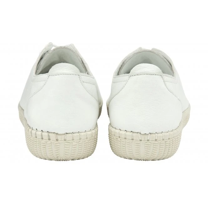 White Leather Juliana Lace-Up Shoes | Lotus 3 White Leather Juliana Lace-Up Shoes | Lotus - Image 3