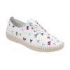 White Leather Kay Lace-Up Shoes | Lotus