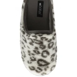 White Leopard-Print Cara Mule Slippers | Lotus -Lotus Sale white leopard print cara mule slippers lotus p13138 30985 medium