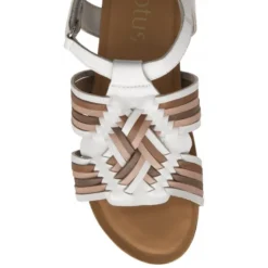 White Multi-Leather Cairnes Open-Toe Flatform Sandals | Lotus -Lotus Sale white multi leather cairnes open toe flatform sandals lotus p13668 32748 medium