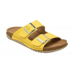Yellow Cortona Open-Toe Mule Sandals | Lotus