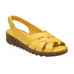 Yellow Leather Ceylan Slingback Sandals | Lotus