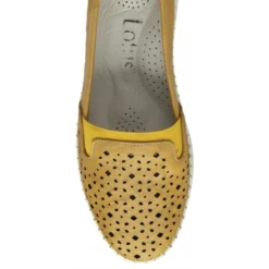 Yellow Leather Francesca Slip-On Shoes | Lotus -Lotus Sale yellow leather francesca slip on shoes lotus p13269 31268 medium